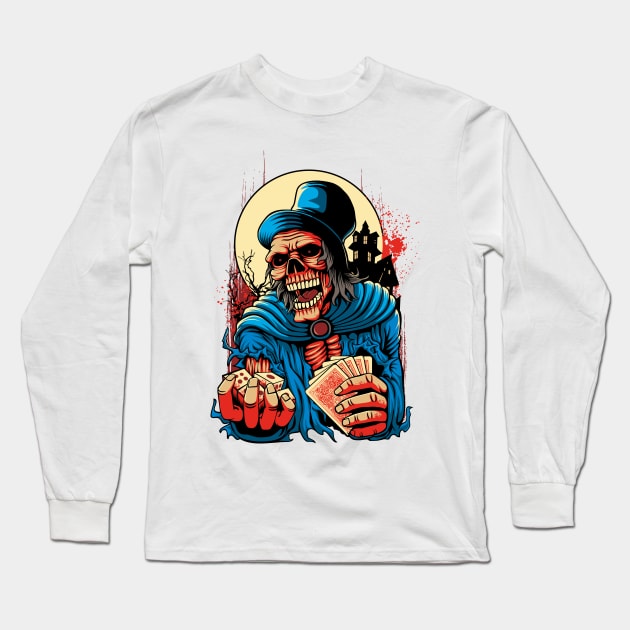 Poker Bone Long Sleeve T-Shirt by viSionDesign